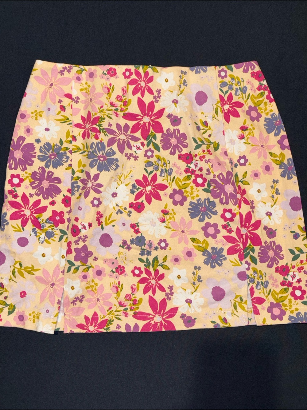 love on a hanger Floral Mini Skirt in Pink, Purple, White, Green